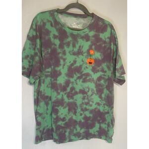 Nike Max90 Just Do It Basketball Shirt Large Green Purple Tie-Dye Hawaiian Theme